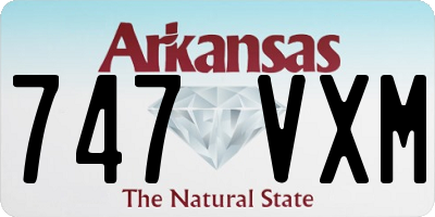 AR license plate 747VXM