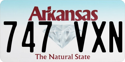 AR license plate 747VXN