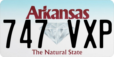 AR license plate 747VXP