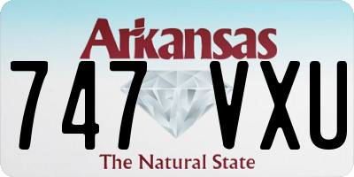 AR license plate 747VXU