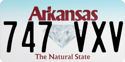 AR license plate 747VXV