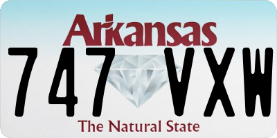 AR license plate 747VXW