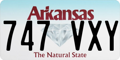 AR license plate 747VXY