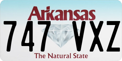 AR license plate 747VXZ