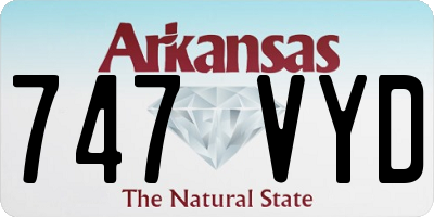 AR license plate 747VYD