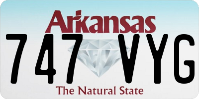 AR license plate 747VYG