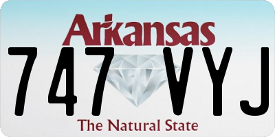 AR license plate 747VYJ