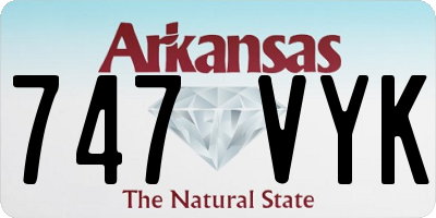 AR license plate 747VYK