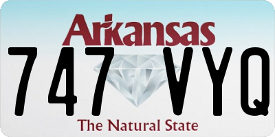 AR license plate 747VYQ