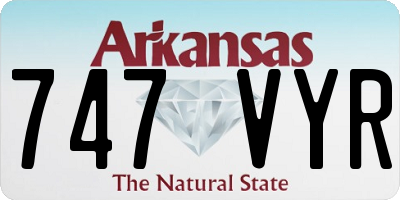 AR license plate 747VYR