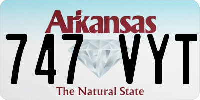 AR license plate 747VYT