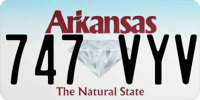 AR license plate 747VYV