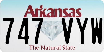 AR license plate 747VYW