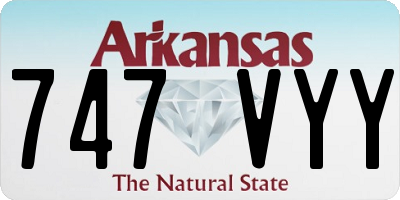 AR license plate 747VYY
