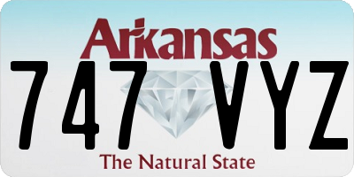 AR license plate 747VYZ