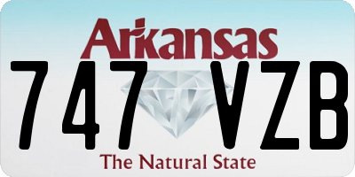 AR license plate 747VZB