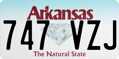 AR license plate 747VZJ