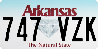 AR license plate 747VZK