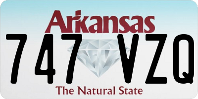 AR license plate 747VZQ
