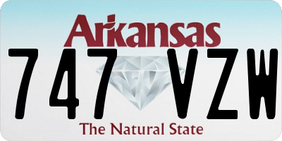 AR license plate 747VZW