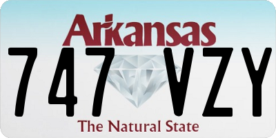 AR license plate 747VZY