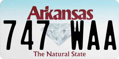 AR license plate 747WAA