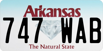 AR license plate 747WAB