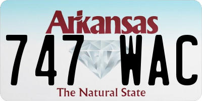 AR license plate 747WAC