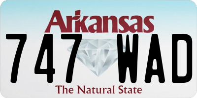 AR license plate 747WAD