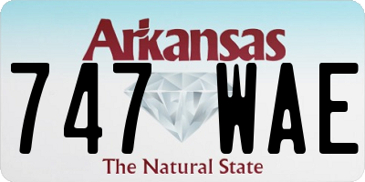 AR license plate 747WAE