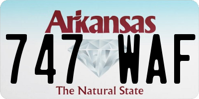 AR license plate 747WAF