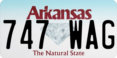 AR license plate 747WAG