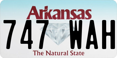 AR license plate 747WAH