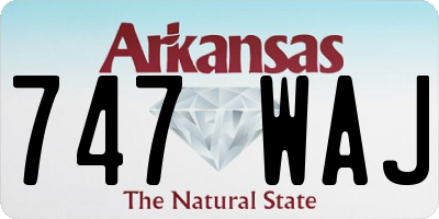 AR license plate 747WAJ