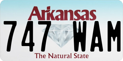 AR license plate 747WAM