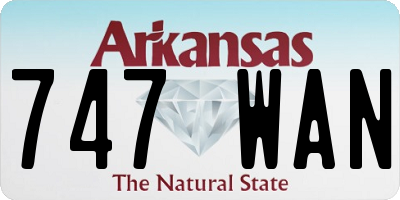 AR license plate 747WAN