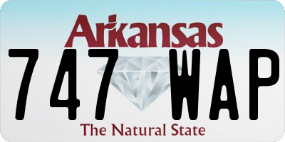 AR license plate 747WAP