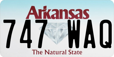 AR license plate 747WAQ