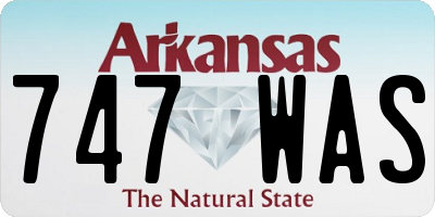 AR license plate 747WAS