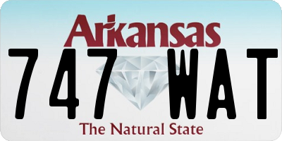 AR license plate 747WAT