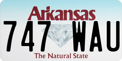 AR license plate 747WAU