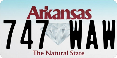 AR license plate 747WAW