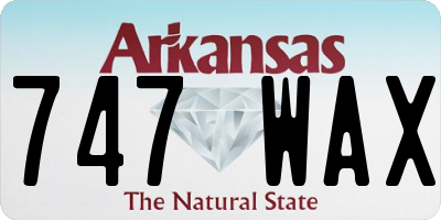 AR license plate 747WAX