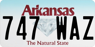 AR license plate 747WAZ