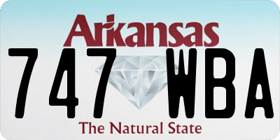 AR license plate 747WBA