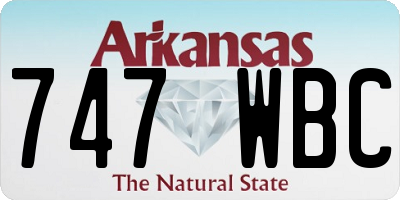 AR license plate 747WBC