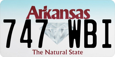 AR license plate 747WBI