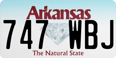 AR license plate 747WBJ