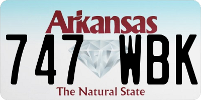 AR license plate 747WBK