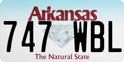 AR license plate 747WBL